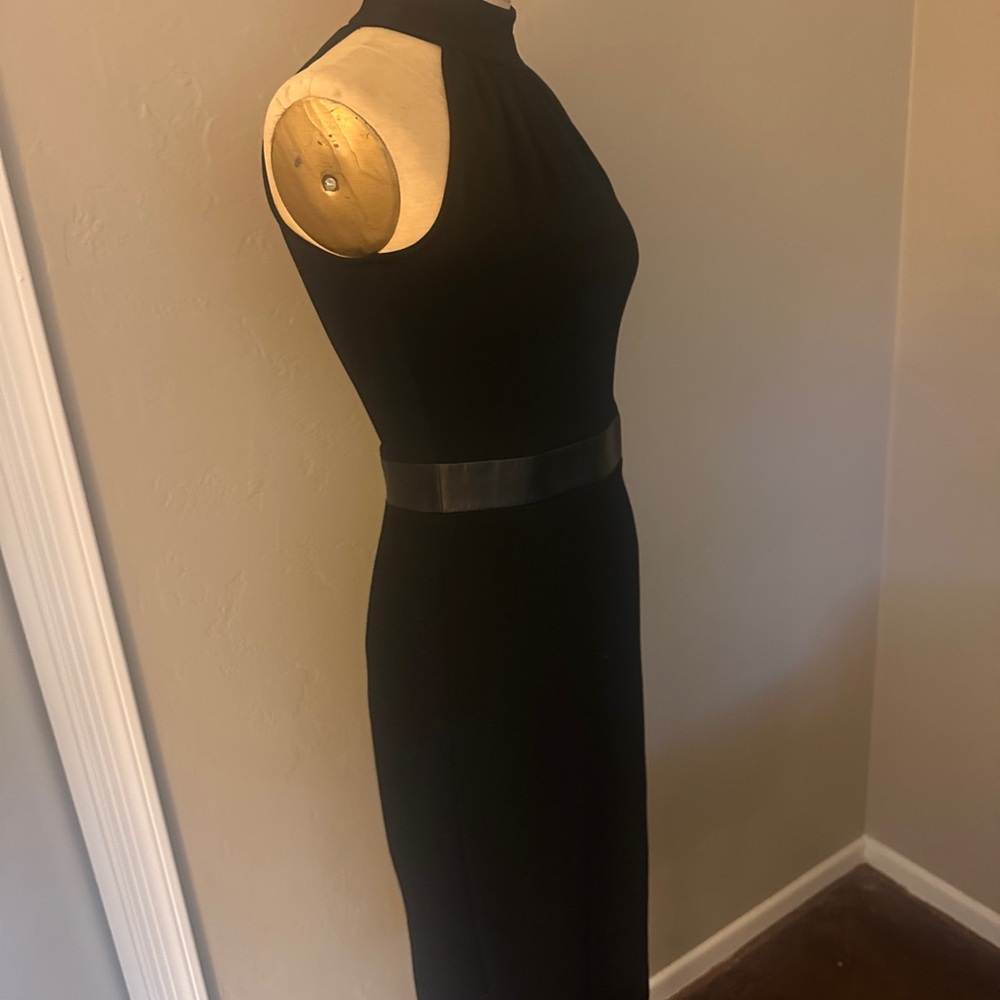 EUC Michael Kors Collection Black Halter Dress with Choker Collar - Picture 2 of 14